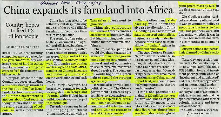 China Food Africa