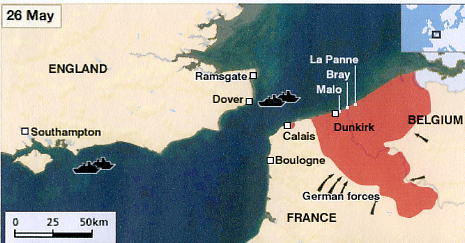 Dunkirk Map