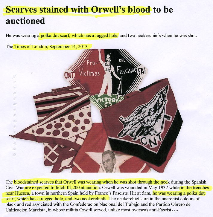 OrwellSpainScarves