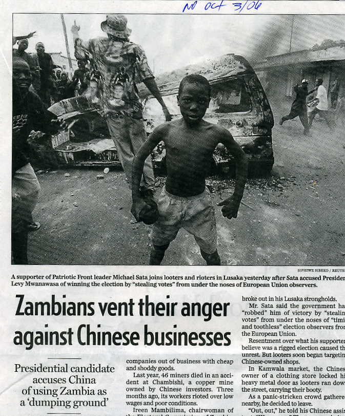 Zambia Protest China