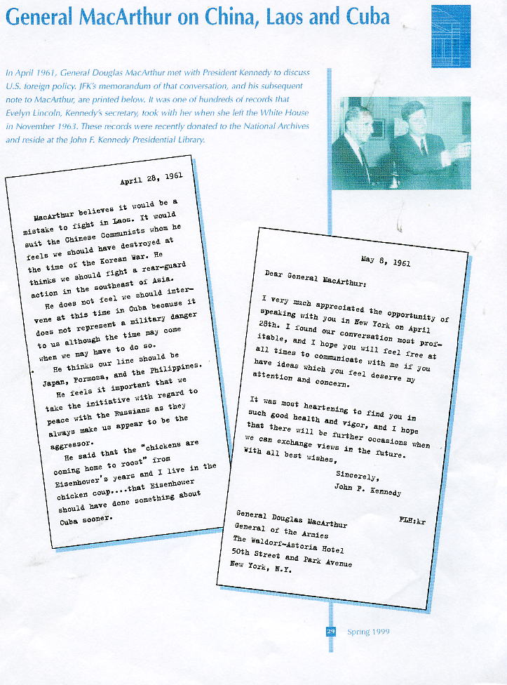 JFK MacArthur Letters